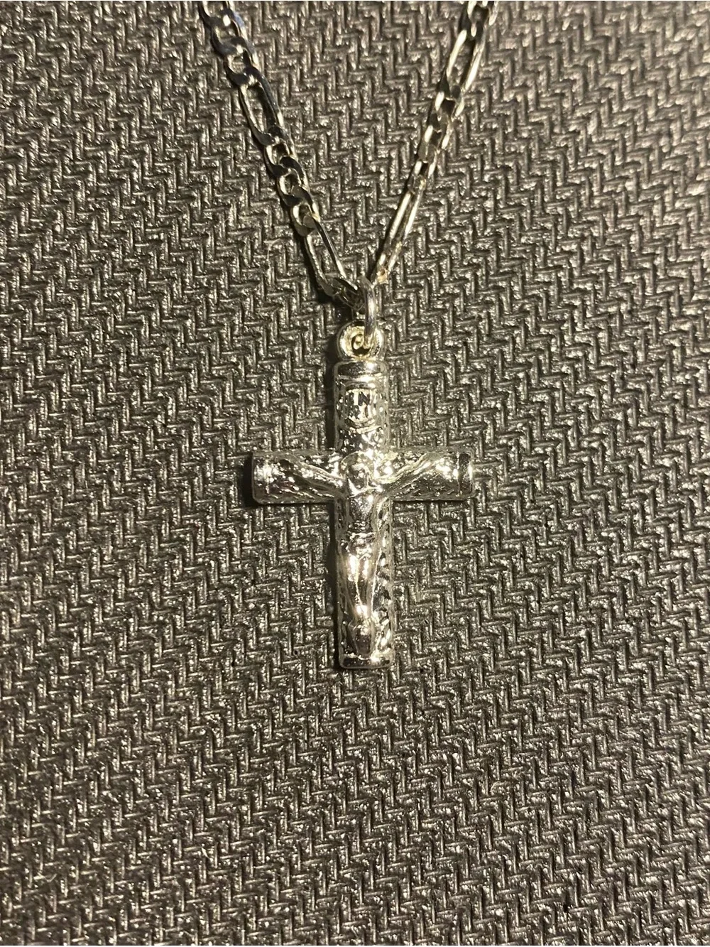 Silver Cross Pendant Chain